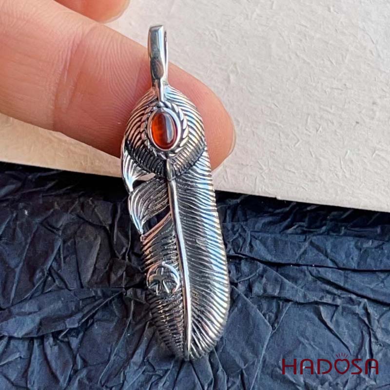 Mặt dây chuyền chiếc lá bạc Thái cao cấp