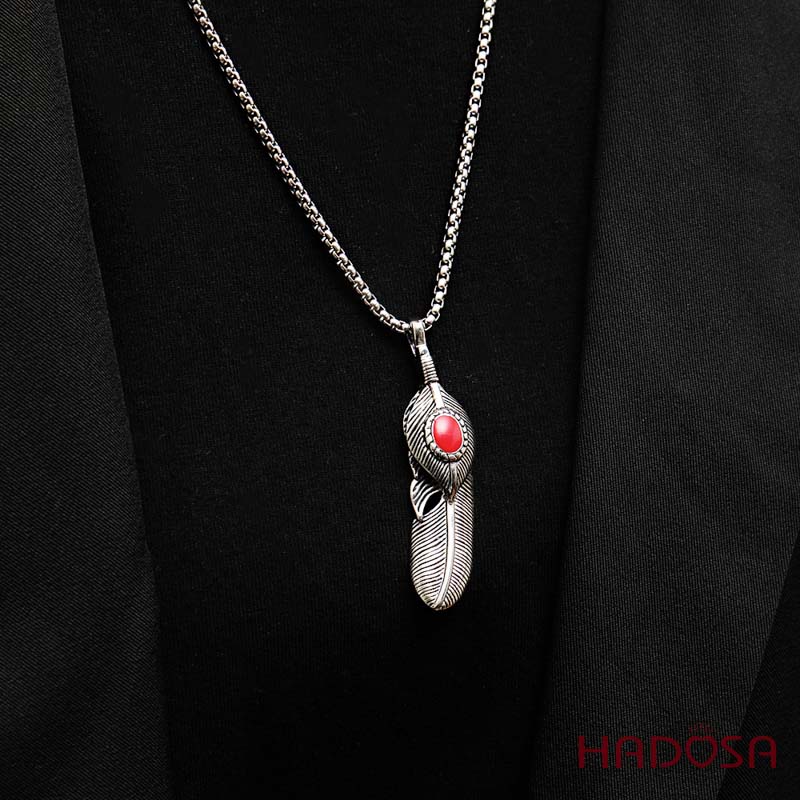 Mặt dây chuyền chiếc lá bạc Thái cao cấp