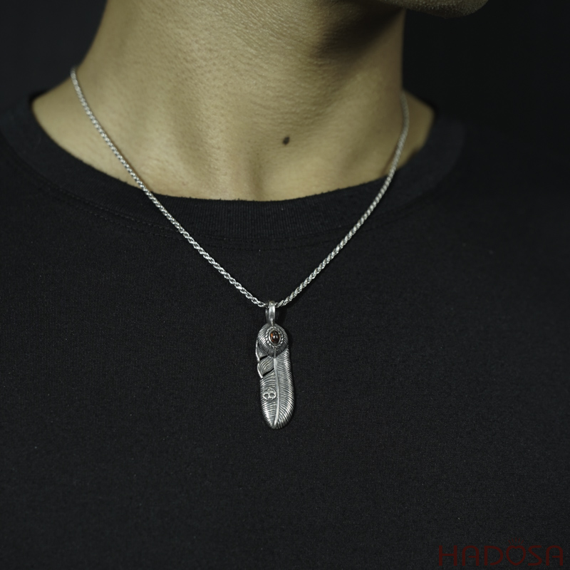 Mặt dây chuyền chiếc lá bạc Thái cao cấp