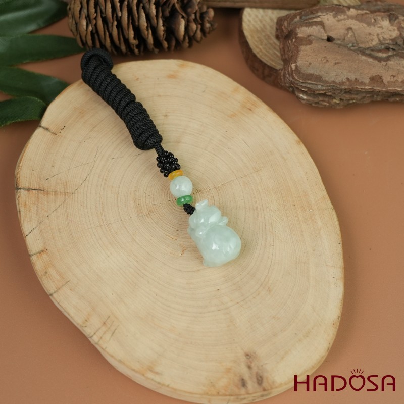 Mặt dây chuyền Heo cẩm thạch Phong thủy