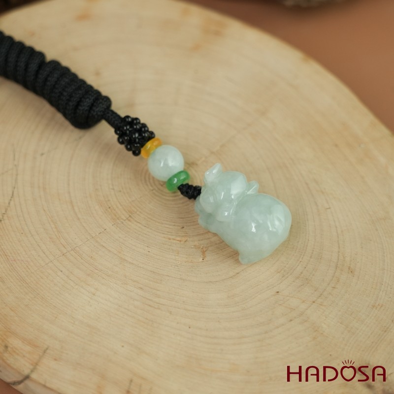 Mặt dây chuyền Heo cẩm thạch Phong thủy