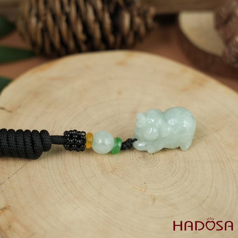 Mặt dây chuyền Heo cẩm thạch Phong thủy