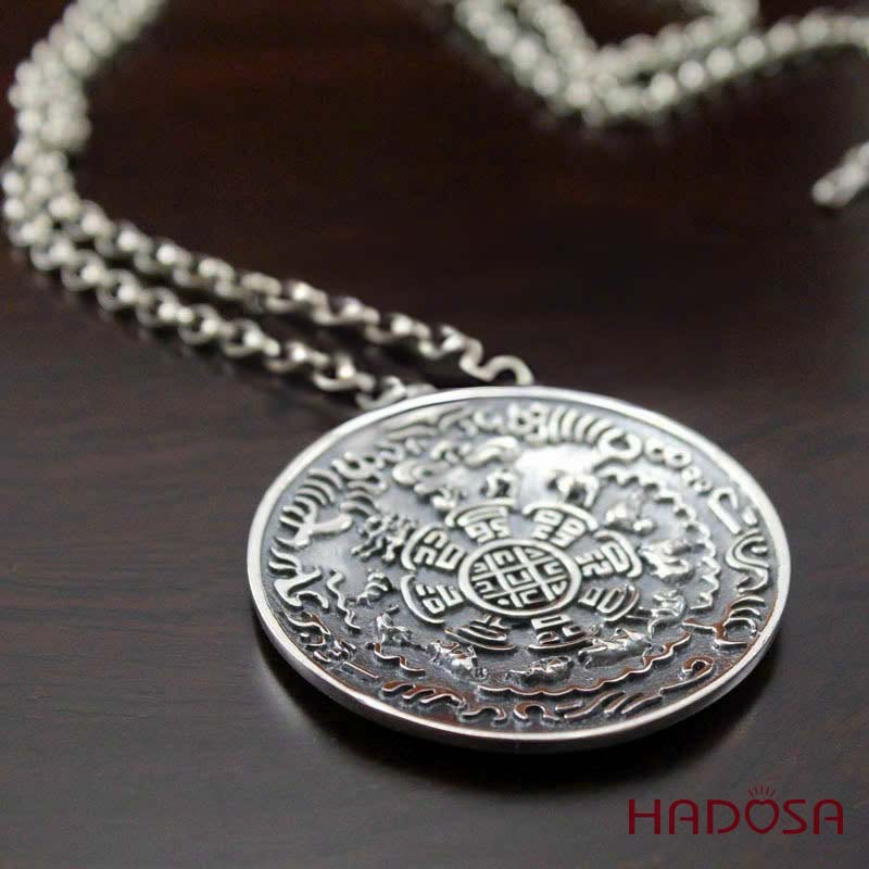 Mặt Dây Chuyền Cửu Cung Bát Quái 12 Con Giáp