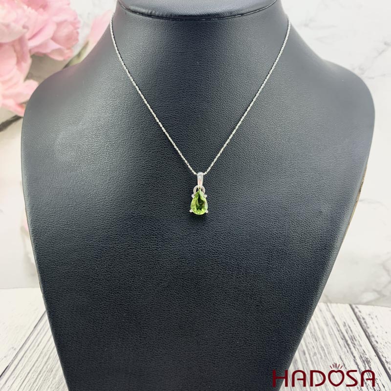 Mặt dây chuyền đá Peridot cao cấp bạc 925