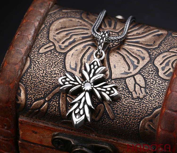 Mặt dây chuyền bạc Chrom heart 27*39mm