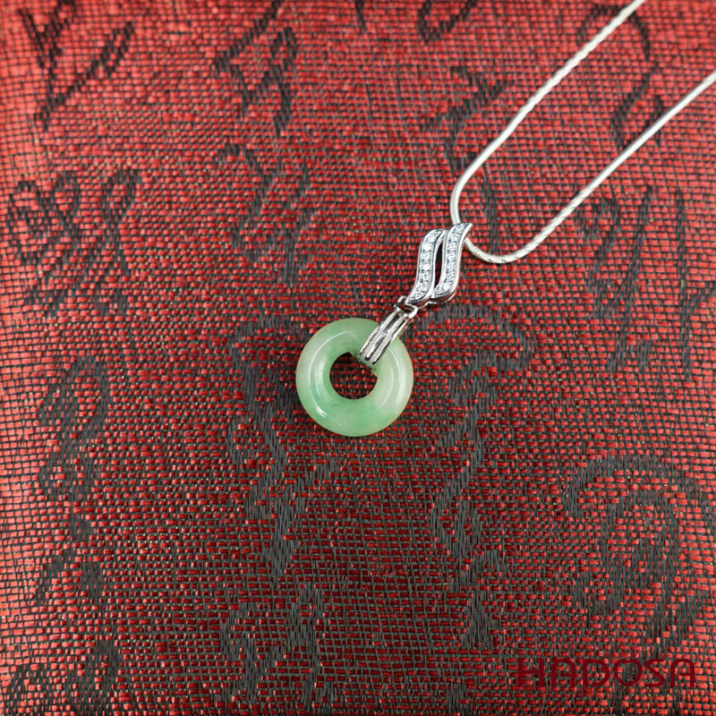 Mặt dây chuyền đồng điếu Ngọc Cẩm Thạch 13mm