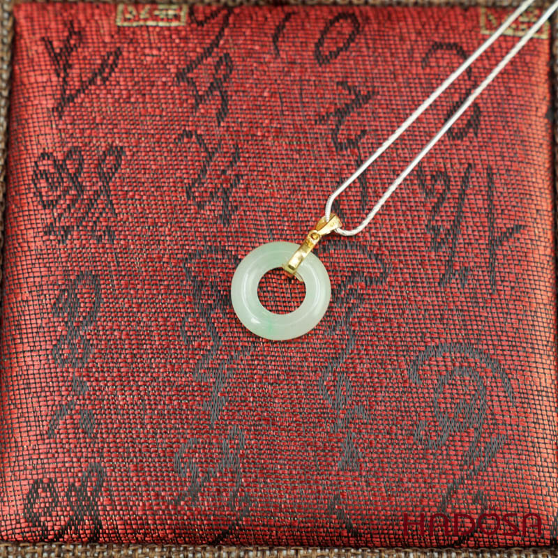 Mặt dây chuyền đồng điếu Ngọc Cẩm Thạch 13mm