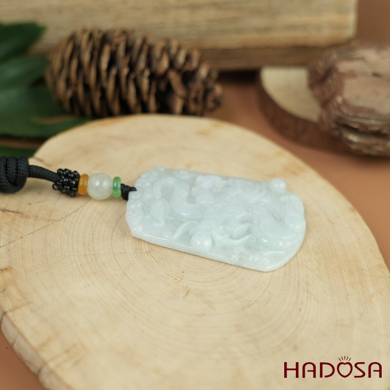 Mặt dây chuyền cẩm thạch A hình Rồng 50mm