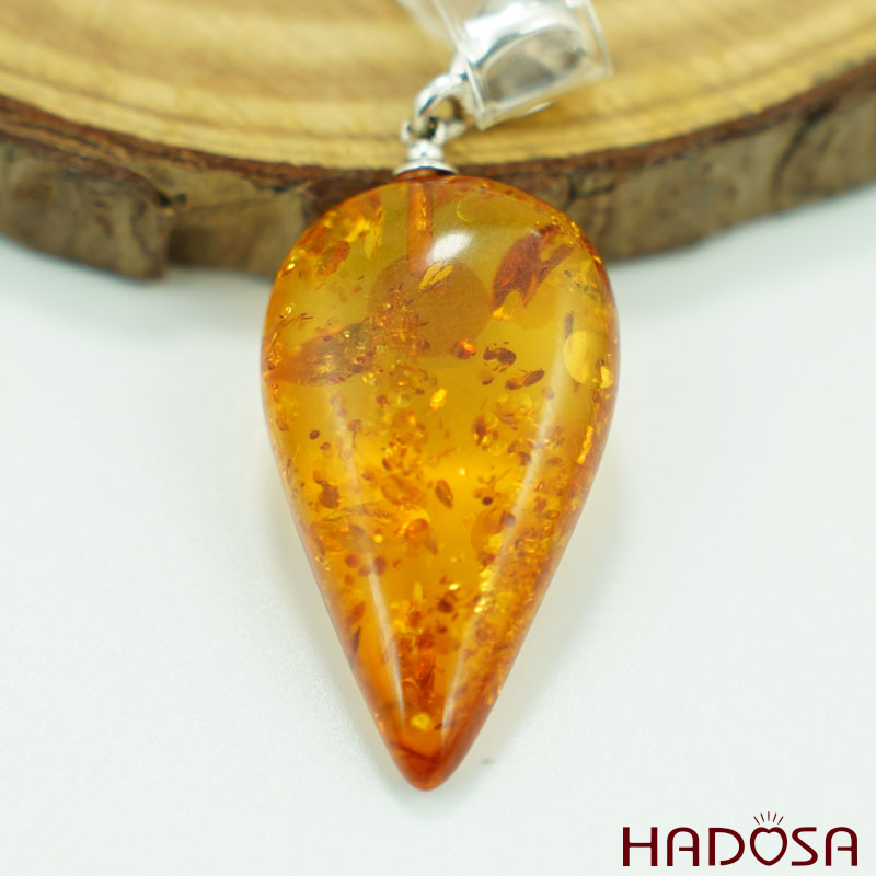 Mặt dây chuyền Hổ Phách Balan Cognac đặc biệt cao cấp