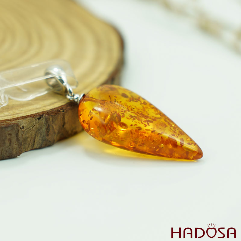 Mặt dây chuyền Hổ Phách Balan Cognac đặc biệt cao cấp