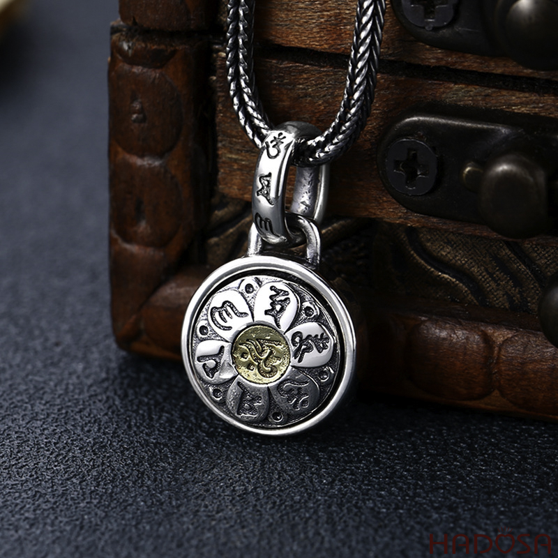 Mặt dây chuyền bạc Nam Lục Tự Chân Ngôn