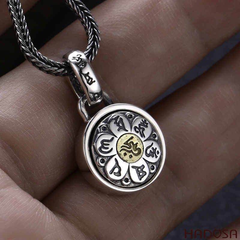 Mặt dây chuyền bạc Nam Lục Tự Chân Ngôn