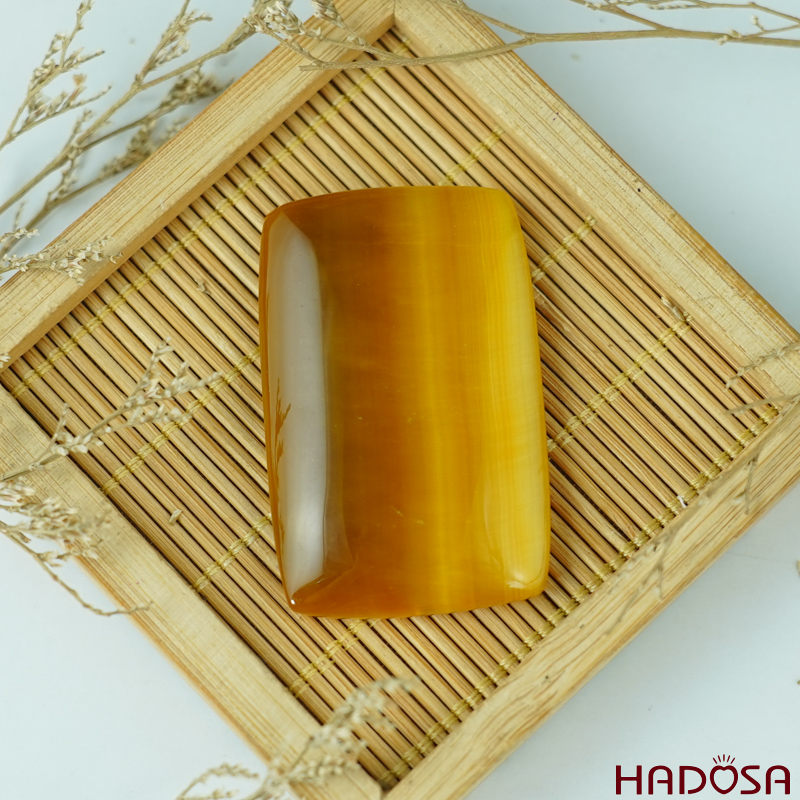 Mặt dây chuyền mắt hổ vàng 48x30mm chuẩn 6A