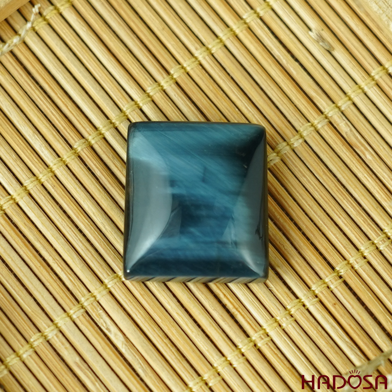 Mặt dây chuyền thạch anh mắt Hổ xanh đen 29x32mm chuẩn 6A