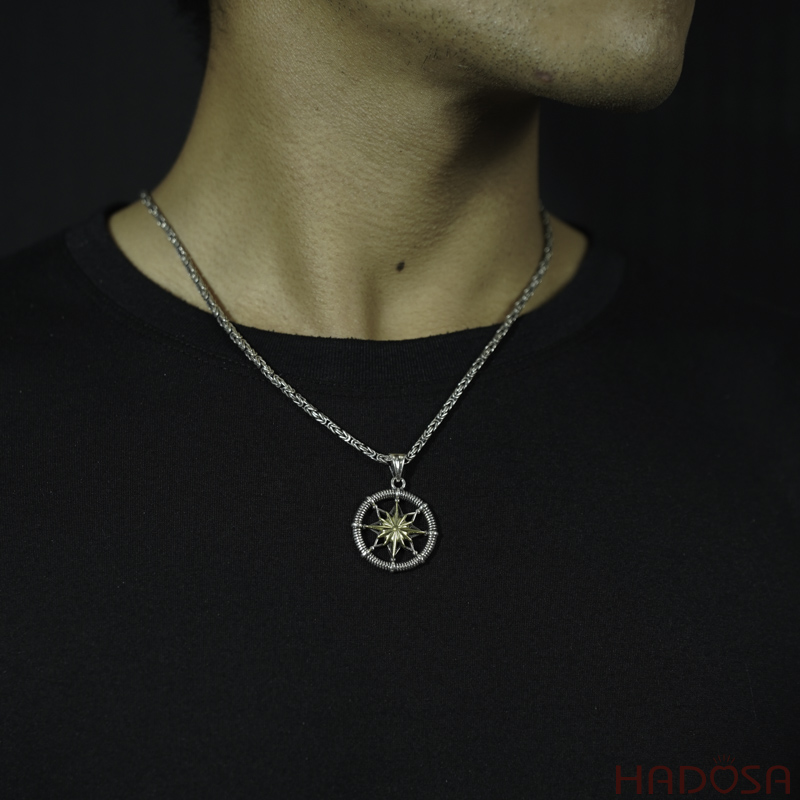 Mặt dây chuyền Mặt trời nam bạc Thái