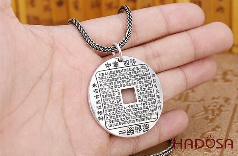 Mặt Dây Chuyền Nam Bạc Thái Tứ Linh Hộ Mệnh 41mm