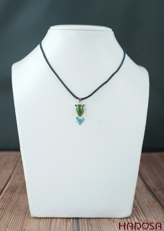 Mặt dây chuyền Ngọc bích 08*12mm bạc 925