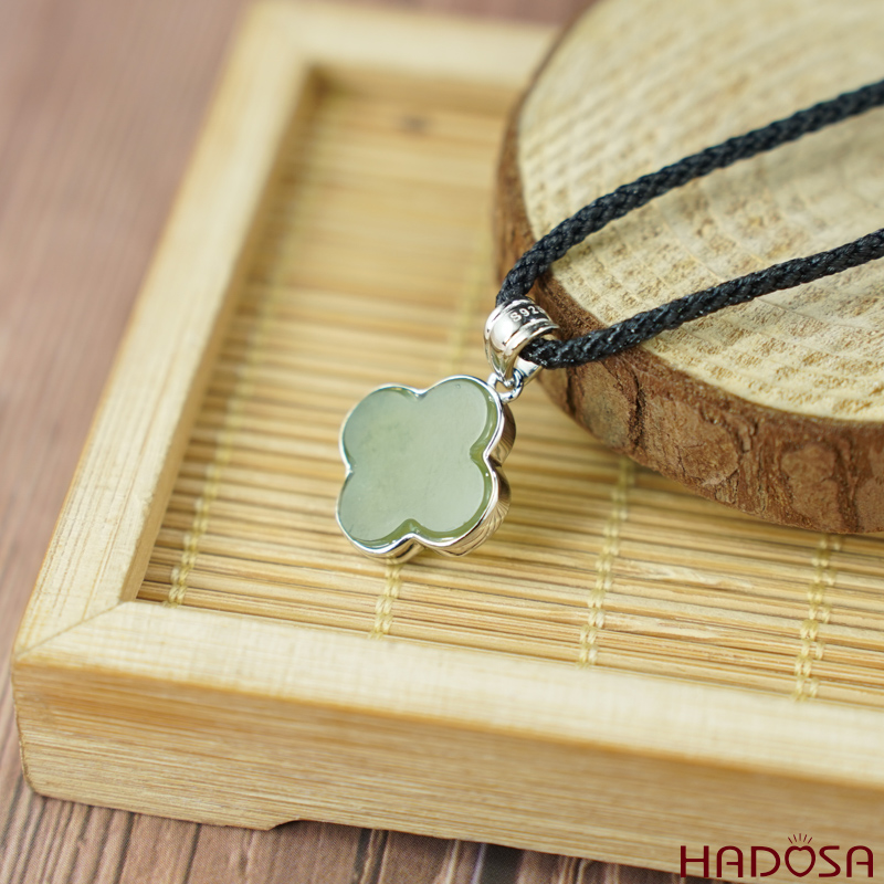 Mặt dây chuyền Ngọc bích 14*14mm bạc 925