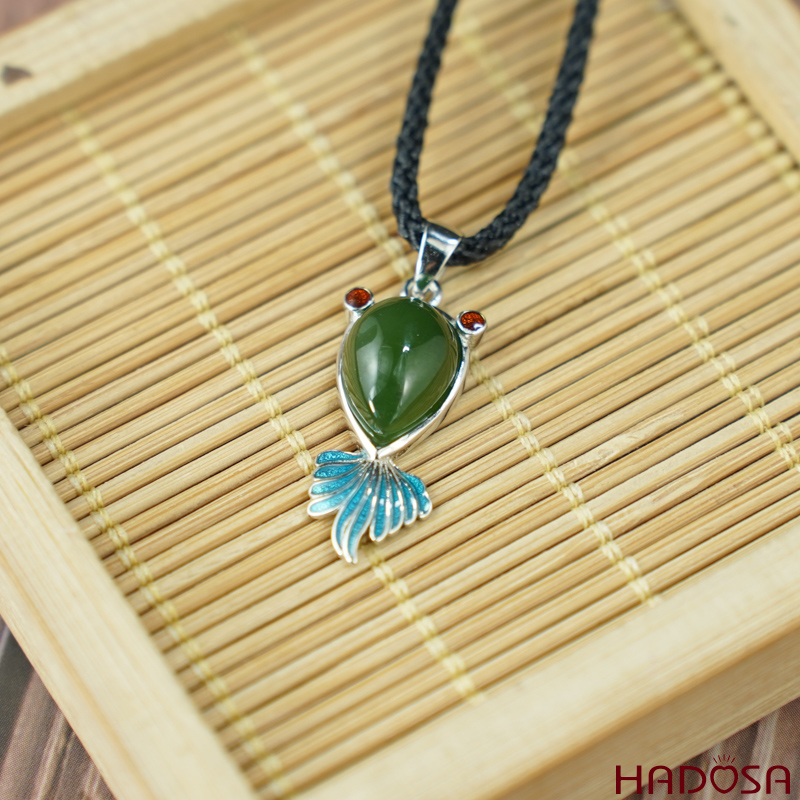 Mặt dây chuyền Ngọc bích 08*12mm bạc 925