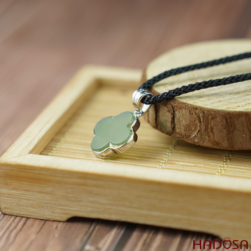 Mặt dây chuyền Ngọc bích 14*14mm bạc 925