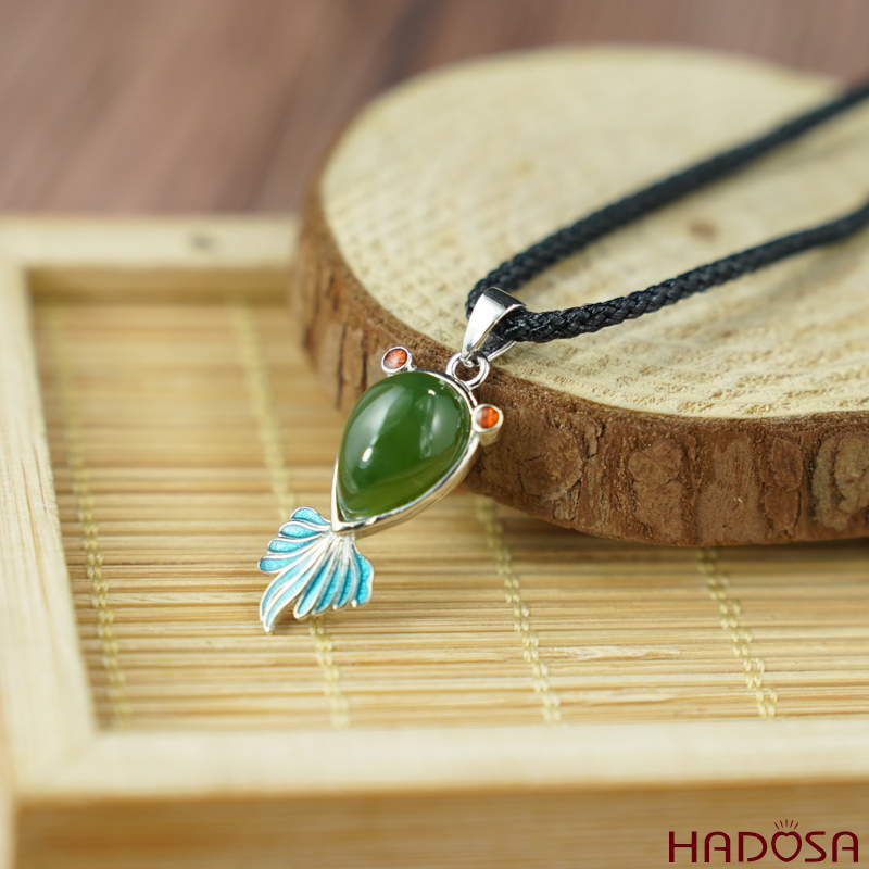 Mặt dây chuyền Ngọc bích 08*12mm bạc 925