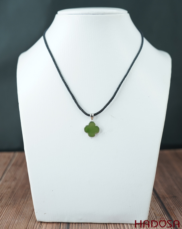 Mặt dây chuyền Ngọc bích 14*14mm bạc 925