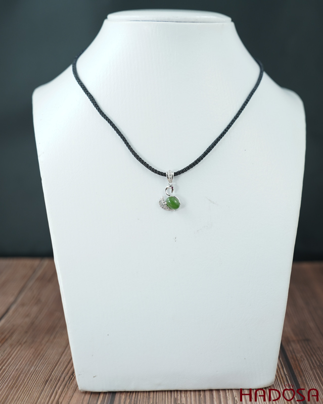 Mặt dây chuyền Ngọc bích 06*08mm bạc 925