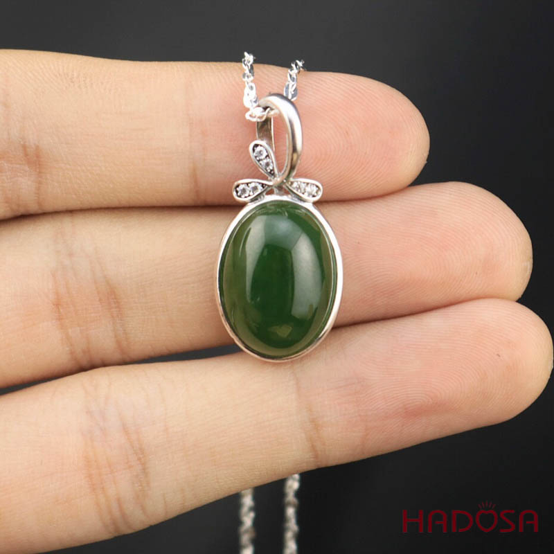 Mặt dây chuyền Ngọc Bích Canada 12*16mm