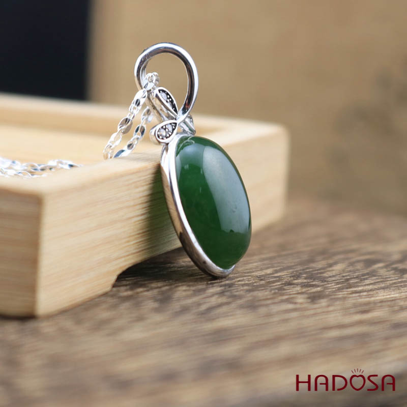 Mặt dây chuyền Ngọc Bích Canada 12*16mm