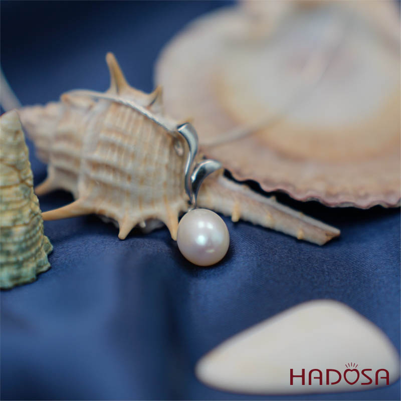 Mặt Ngọc trai hạt gạo bạc 925