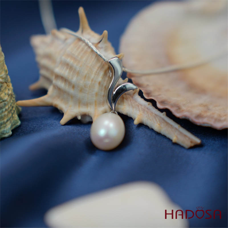 Mặt Ngọc trai hạt gạo bạc 925