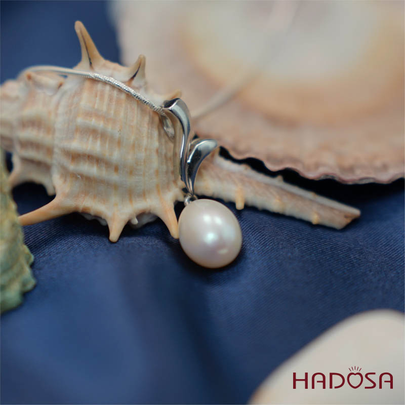 Mặt Ngọc trai hạt gạo bạc 925