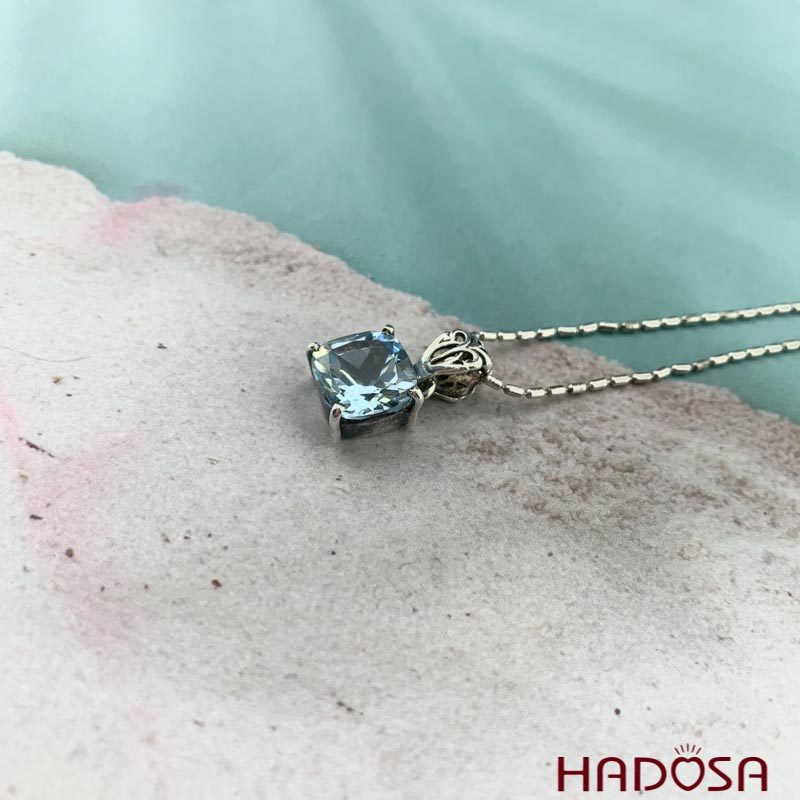 Mặt dây chuyền nữ đá Topaz cao cấp bạc 925