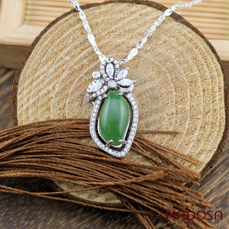 Mặt dây chuyền Ngọc Bích Canada 8*16mm HADOSA