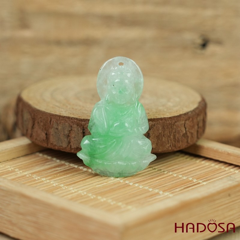 Mặt Cẩm Thạch Phật Tổ trắng lí 33x22x6mm