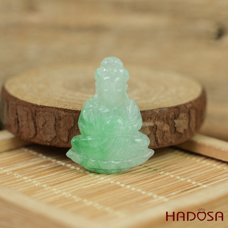 Mặt Cẩm Thạch Phật Tổ trắng lí 30x19x4mm