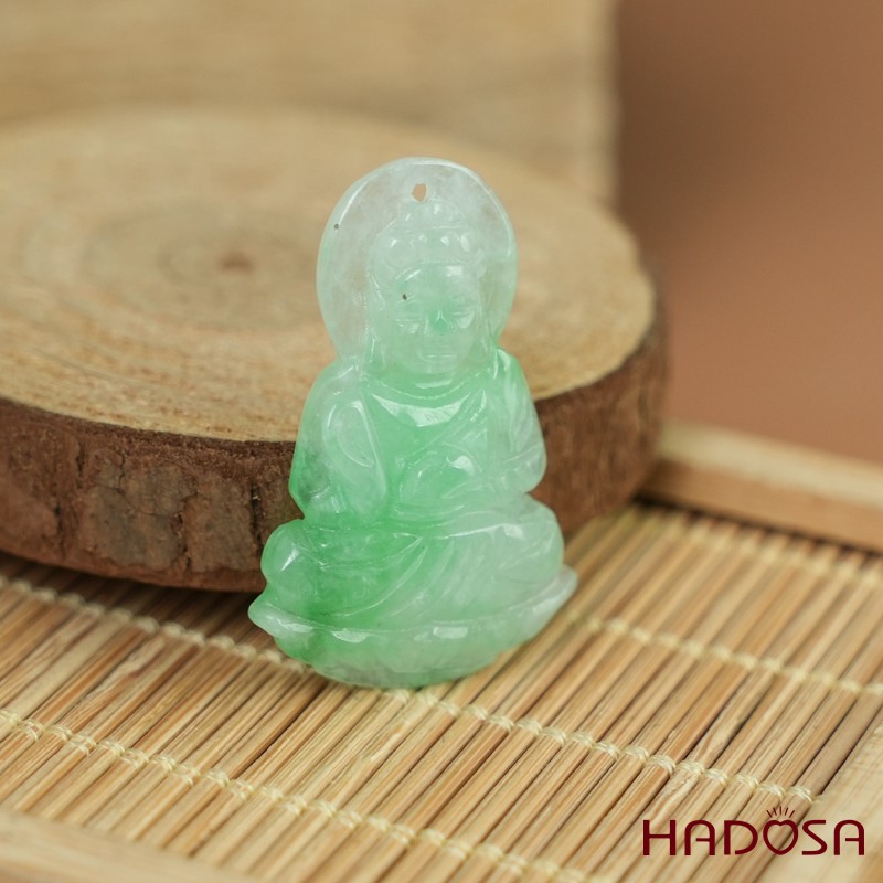 Mặt Cẩm Thạch Phật Tổ trắng lí 33x22x6mm