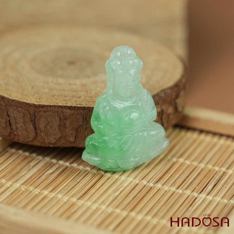 Mặt Cẩm Thạch Phật Tổ trắng lí 30x19x4mm