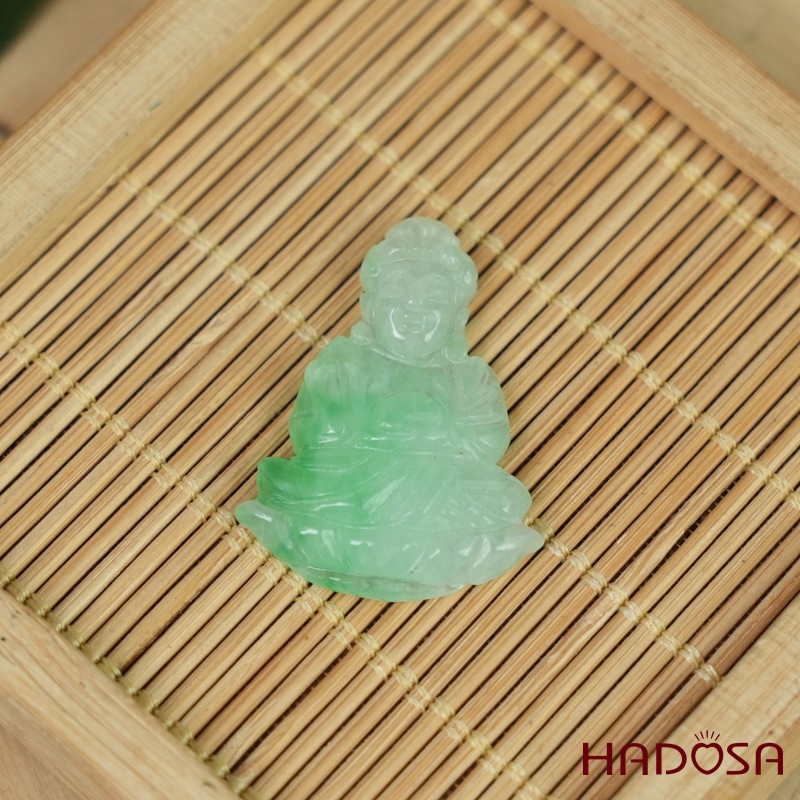 Mặt Cẩm Thạch Phật Tổ trắng lí 30x19x4mm