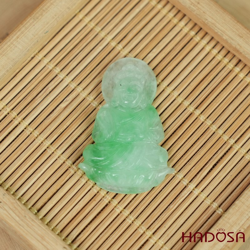 Mặt Cẩm Thạch Phật Tổ trắng lí 33x22x6mm