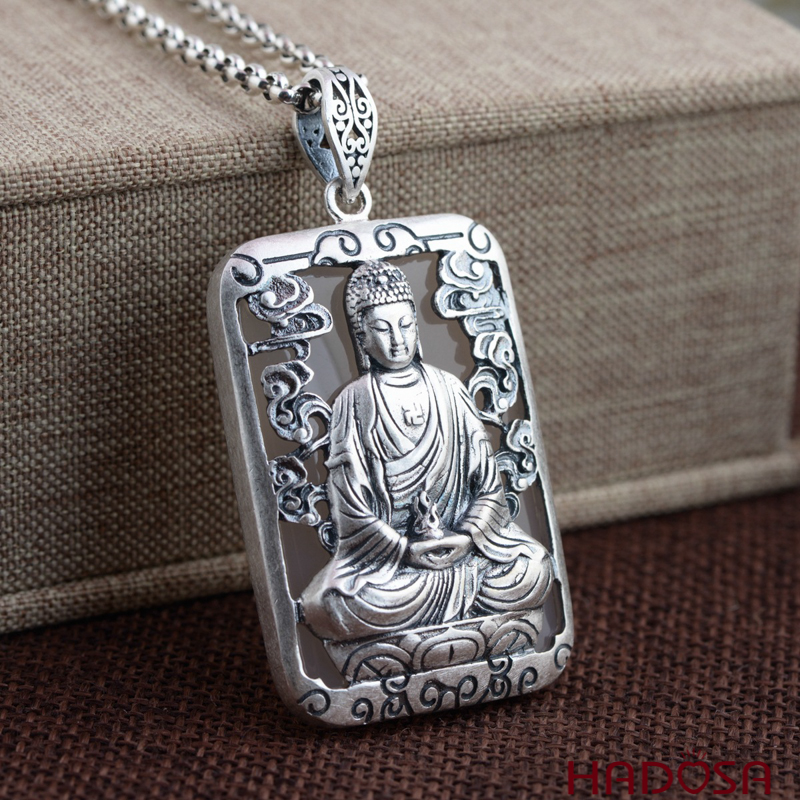 Mặt dây chuyền bạc Thái Phật bản mệnh 12 con giáp