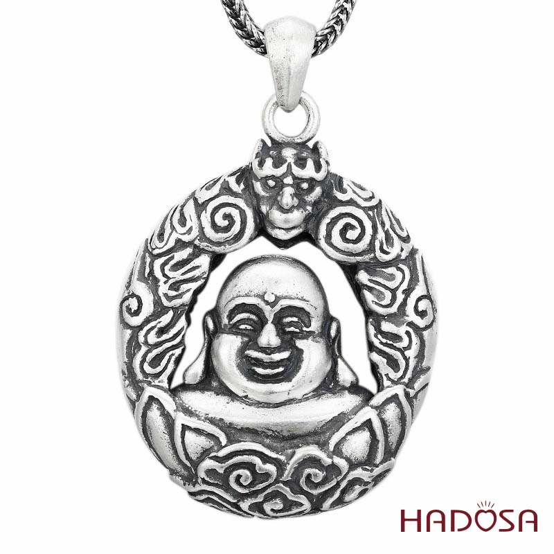 Mặt Dây Chuyền Phật Di Lặc Bạc Thái Hỷ Lạc