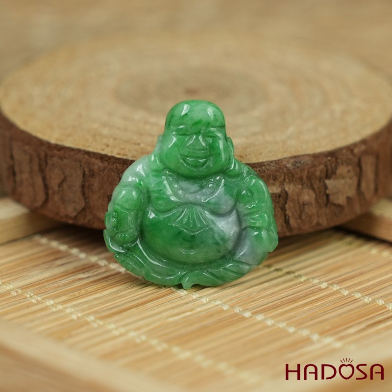 Mặt Di Lặc Cẩm Thạch xanh lý 22*24mm
