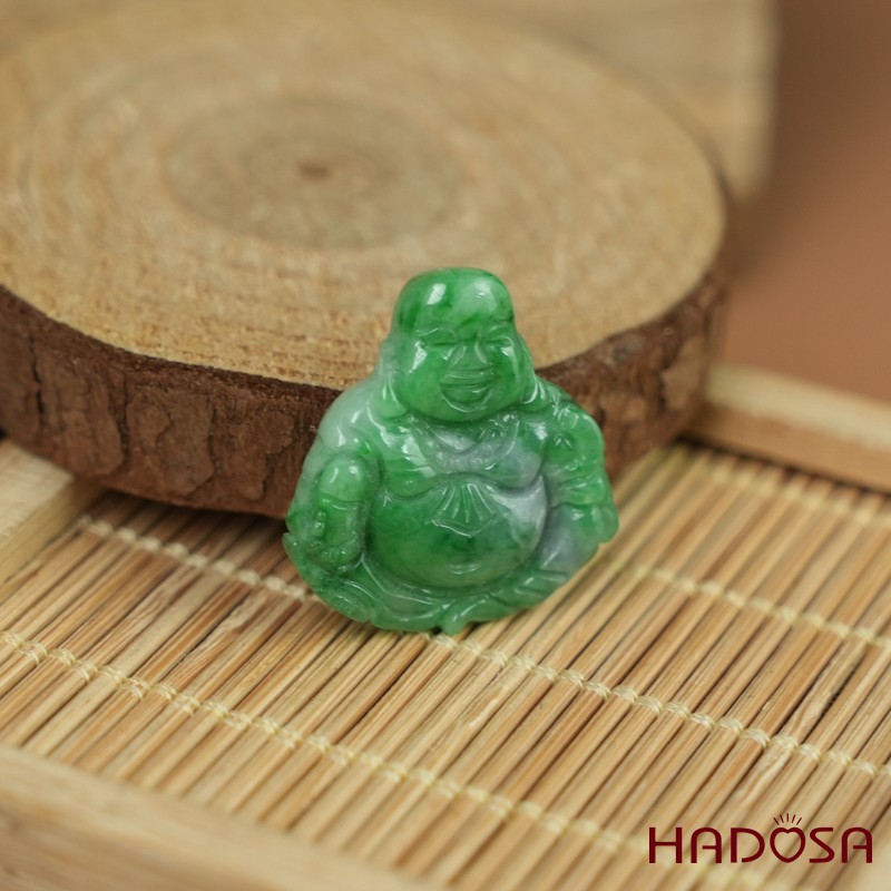 Mặt Di Lặc Cẩm Thạch xanh lý 22*24mm