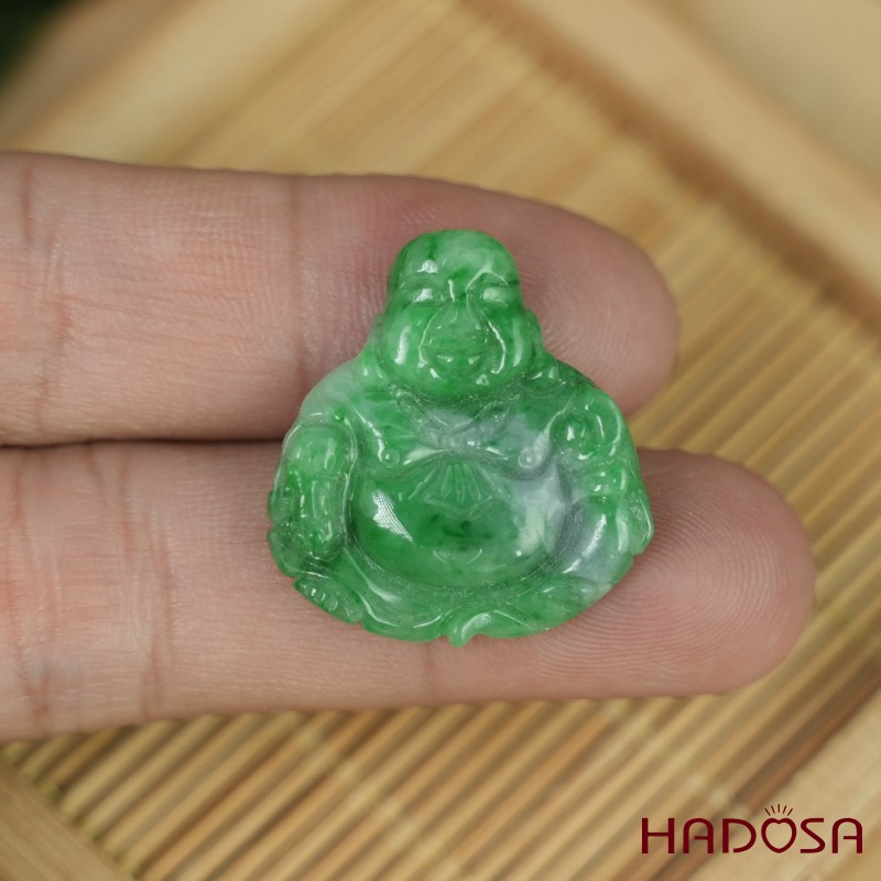 Mặt Di Lặc Cẩm Thạch xanh lý 22*24mm