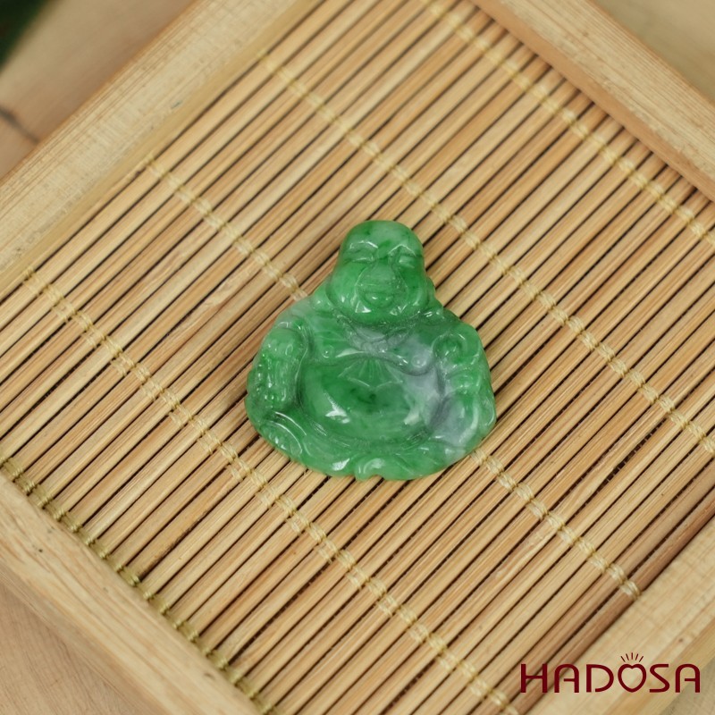 Mặt Di Lặc Cẩm Thạch xanh lý 22*24mm