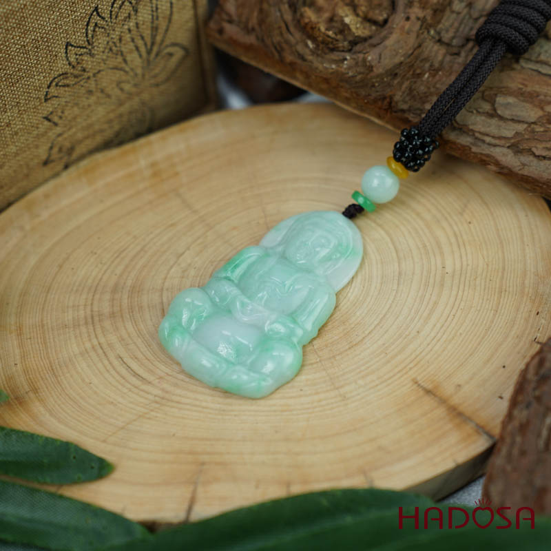 Phật Quan Âm Ngọc Cẩm Thạch A Nếp Chủng 50x32mm