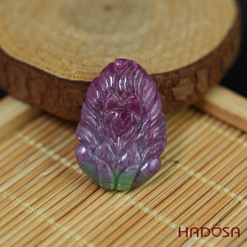Mặt Hồ Ly Chúa Ruby Nam Phi 19x28mm