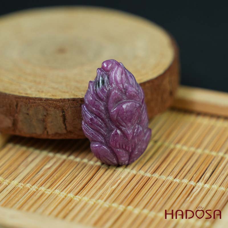 Mặt Hồ Ly Chúa Ruby Nam Phi 19x27mm