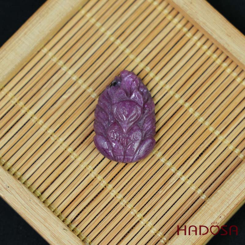 Mặt Hồ Ly Chúa Ruby Nam Phi 19x27mm